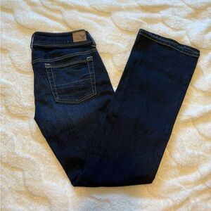 American Eagle Dark Blue Jeans with Contrast Stitching